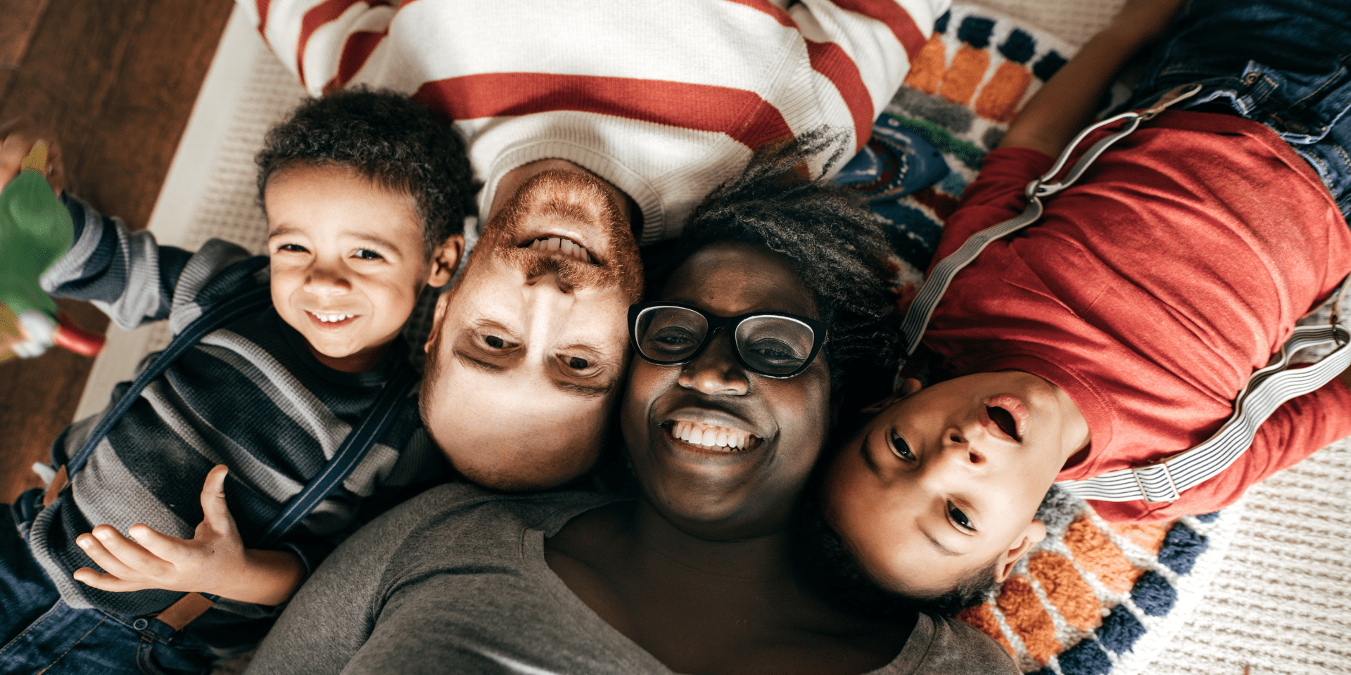 parents and kids smiling
