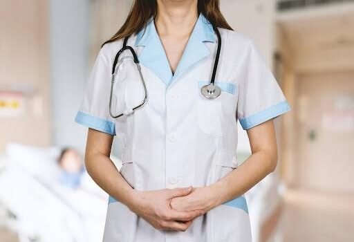 a nurse in her uniform