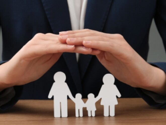 paper cutout of family