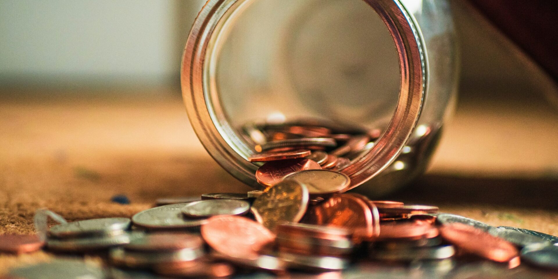 coins in a jar